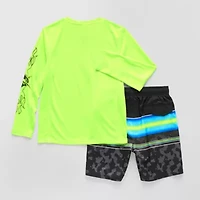 ZeroXposur Boys Quick Dry 2-pc. Rash Guard Set