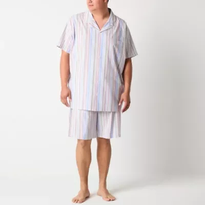 Stafford Mens Short Sleeve 2-pc. Big and Tall Pajama Sets