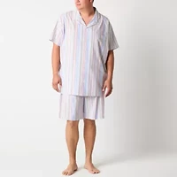 Stafford Mens Short Sleeve 2-pc. Big and Tall Pajama Sets