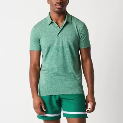 Xersion Seamless Mens Regular Fit Short Sleeve Polo Shirt