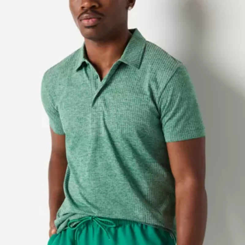 Xersion Seamless Mens Regular Fit Short Sleeve Polo Shirt