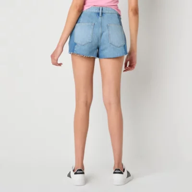 Arizona Womens High Rise Juniors Denim Short