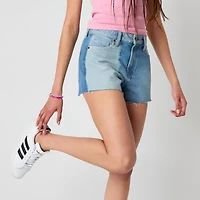 Arizona Womens High Rise Juniors Denim Short