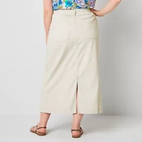 St. John's Bay Womens Mid Rise Maxi Skirt - Plus