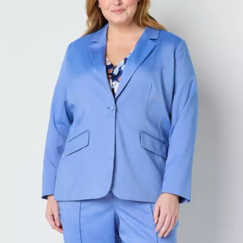 Liz Claiborne Womens Classic Fit Plus Blazer