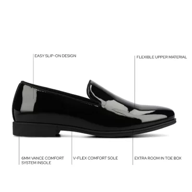 Vance Co Giovanni Mens Almond Closed Toe Loafers