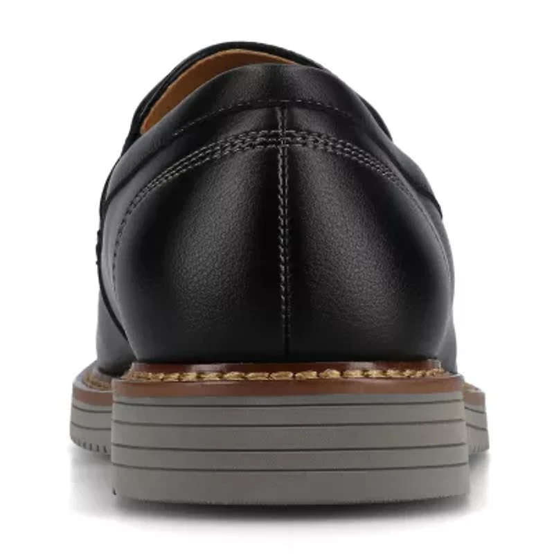 Vance Co Princeton Mens Almond Closed Toe Loafers