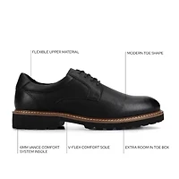 Vance Co Templeton Mens Round Closed Toe Oxford Shoes