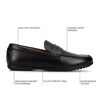 Vance Co Yates Mens Round Closed Toe Loafers