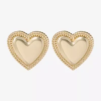 JS Jessica Simpson Gold Tone Womens Heart Drop Earrings