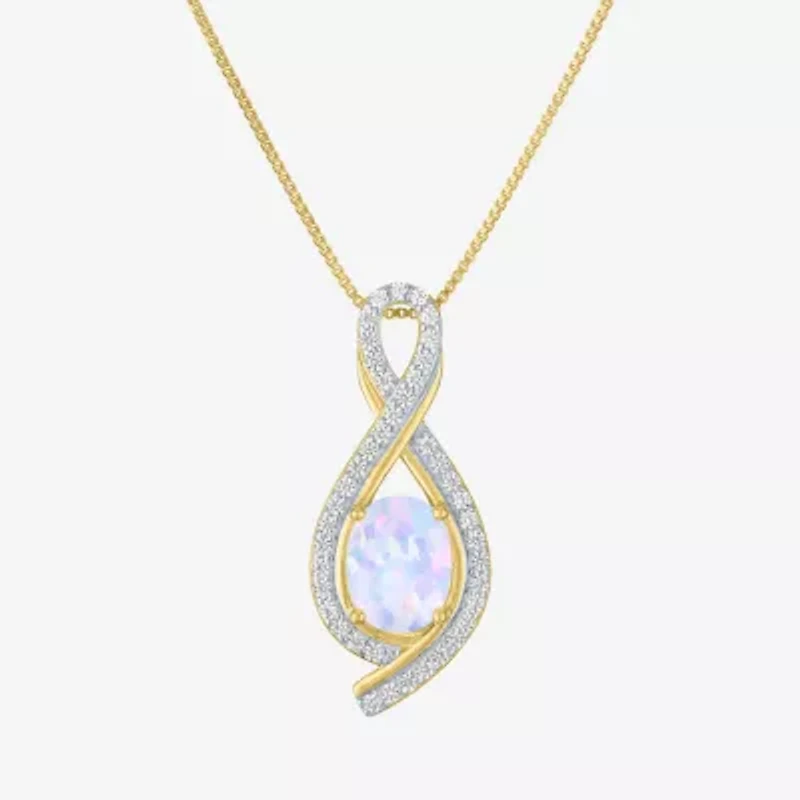 Gemstone 14K Gold Over Silver Sterling Oval Jewelry Set