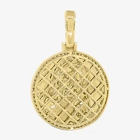 Jesus (F / Si2) Mens 1/2 CT. T.W. Lab Grown White Diamond 14K Gold Over Silver Round Pendant