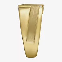 (F / Si2) Mens 11M 1/3 CT. T.W. Lab Grown White Diamond 14K Gold Over Silver Band