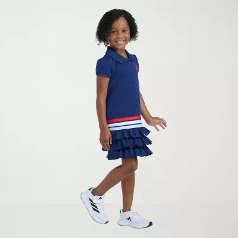 adidas Little Girls Short Sleeve T-Shirt Dress