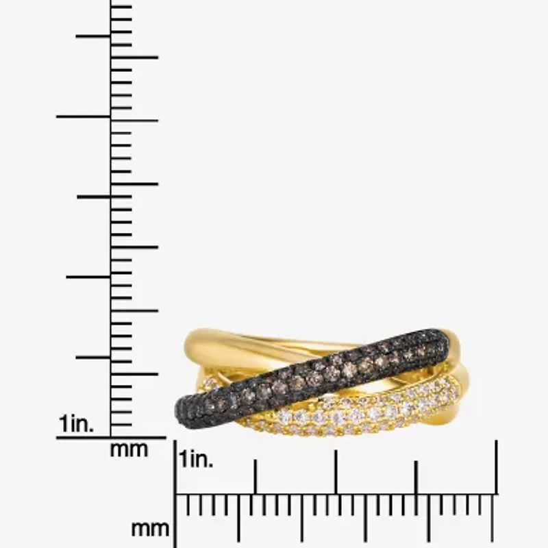 Levian Corp Le Vian Womens 3/4 CT. T.W. Natural Champagne Diamond 14K Gold Cocktail Ring