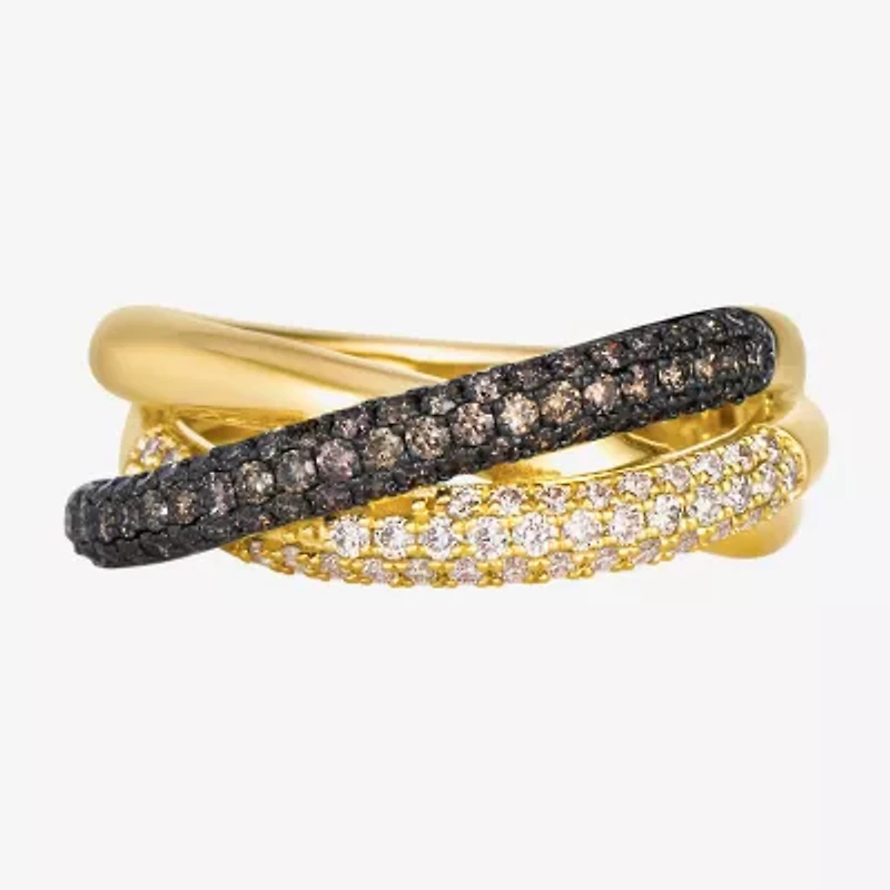 Levian Corp Le Vian Womens 3/4 CT. T.W. Natural Champagne Diamond 14K Gold Cocktail Ring