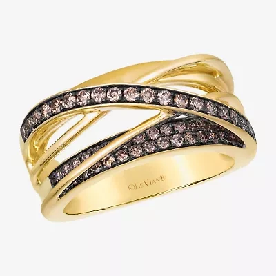 Levian Corp Le Vian Womens /8 CT. T.W. Natural Champagne Diamond 14K Gold Round Cocktail Ring