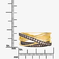 Levian Corp Le Vian Womens /8 CT. T.W. Natural Champagne Diamond 14K Gold Round Cocktail Ring