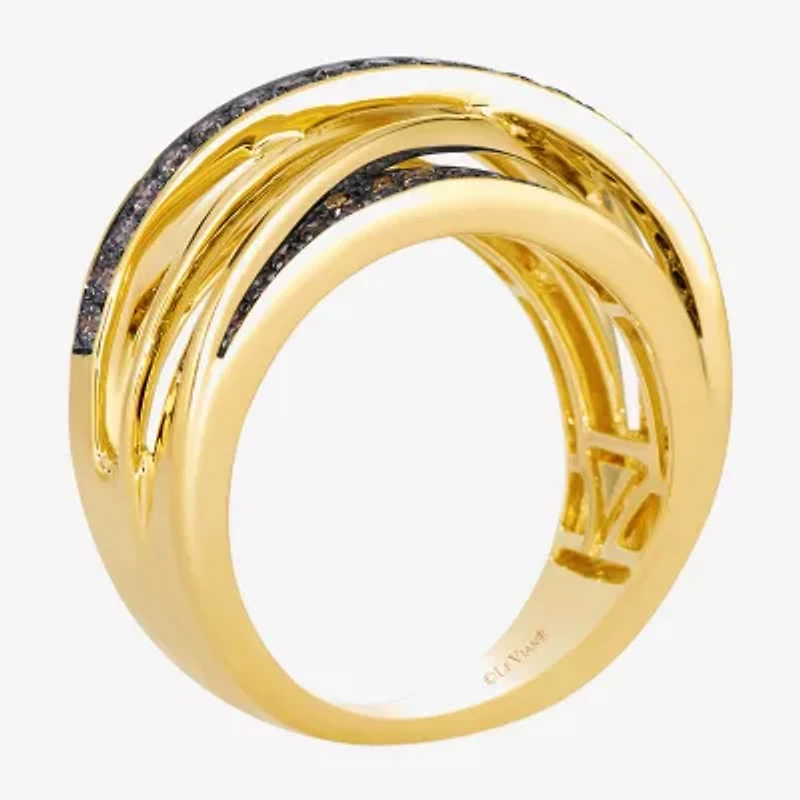 Levian Corp Le Vian Womens /8 CT. T.W. Natural Champagne Diamond 14K Gold Round Cocktail Ring