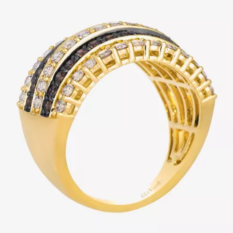 Levian Corp Le Vian Womens 1 7/8 CT. T.W. Natural Champagne Diamond 14K Gold Round Cocktail Ring