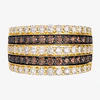 Levian Corp Le Vian Womens 1 7/8 CT. T.W. Natural Champagne Diamond 14K Gold Round Cocktail Ring