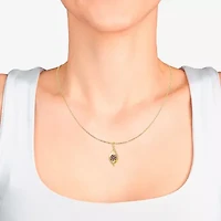 Levian Corp Le Vian (Champagne, I1-I2) Womens 1/3 CT. T.W. Natural Champagne Diamond 14K Gold Pendant Necklace