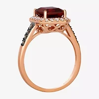 Le Vian Grand Sample Sale Le Vian Grand Sample Sale Limited Quantities! Womens 1/3 CT. T.W. Genuine Red Rhodolite 14K Rose Gold Halo Side Stone Cocktail Ring