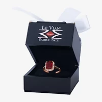 Le Vian Grand Sample Sale Le Vian Grand Sample Sale Limited Quantities! Womens 1/3 CT. T.W. Genuine Red Rhodolite 14K Rose Gold Halo Side Stone Cocktail Ring