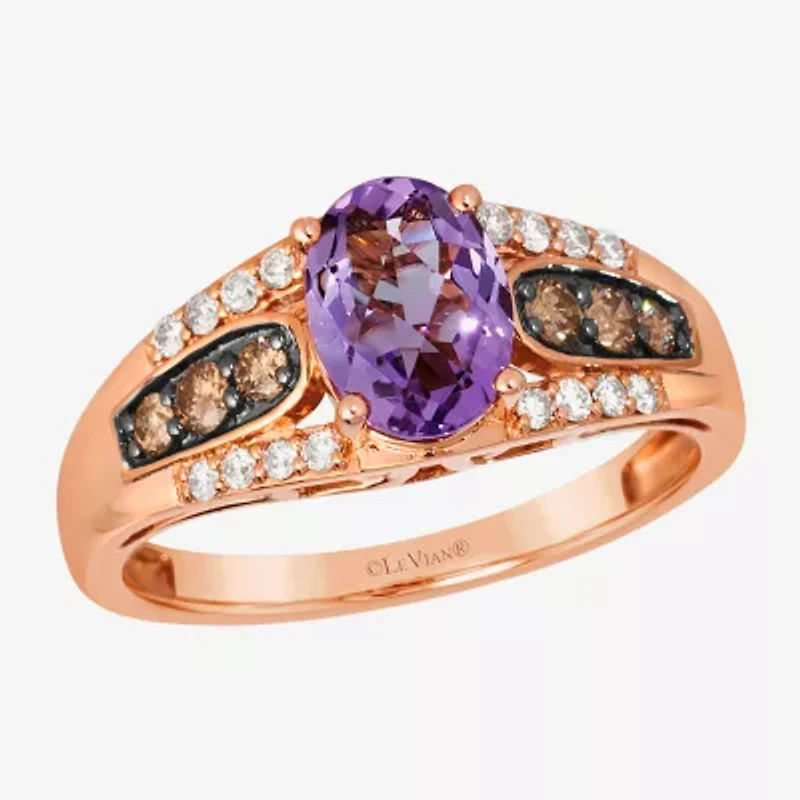 Le Vian® Ring featuring Grape Amethyst™ Chocolate Diamonds® Nude Diamonds™ set in 14K Strawberry Gold®