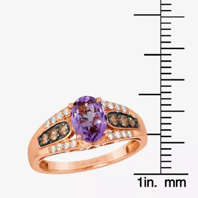 Le Vian® Ring featuring Grape Amethyst™ Chocolate Diamonds® Nude Diamonds™ set in 14K Strawberry Gold®