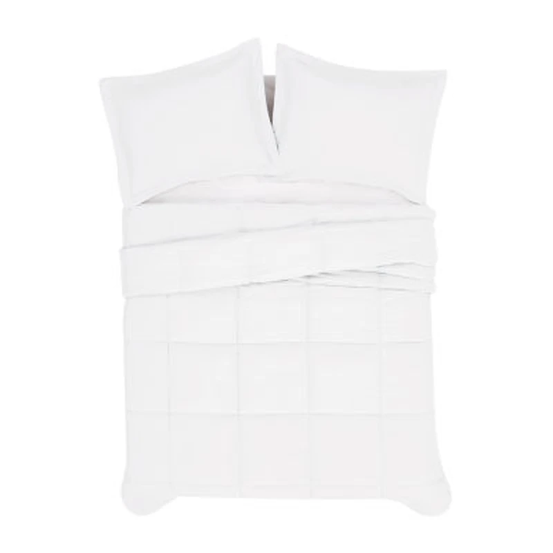 Truly Soft Solid Garment Washed 3-pc. Easy Care Comforter Set