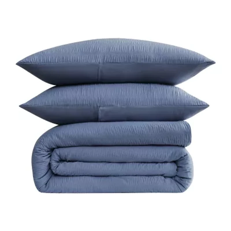 Truly Soft Crinkle Garment Washed Easy Care Comforter Set