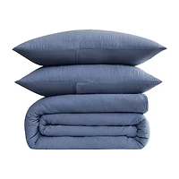 Truly Soft Crinkle Garment Washed Easy Care Comforter Set