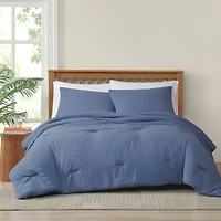 Truly Soft Crinkle Garment Washed Easy Care Comforter Set