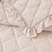 Truly Soft Crinkle Ruffle Easy Care Quilt Set