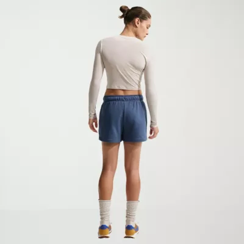 Nike Womens Mid Rise Drawstring Waist Active Pull-On Short