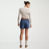 Nike Womens Mid Rise Drawstring Waist Active Pull-On Short