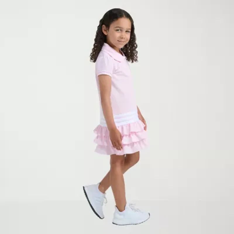 adidas Little Girls Short Sleeve T-Shirt Dress
