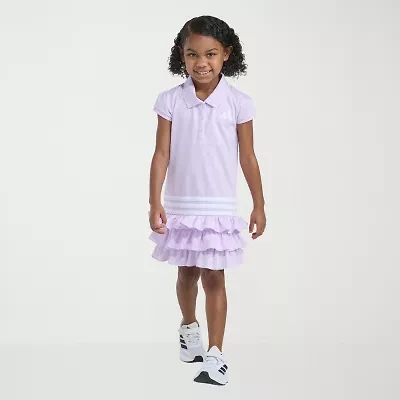 adidas Little Girls Short Sleeve T-Shirt Dress