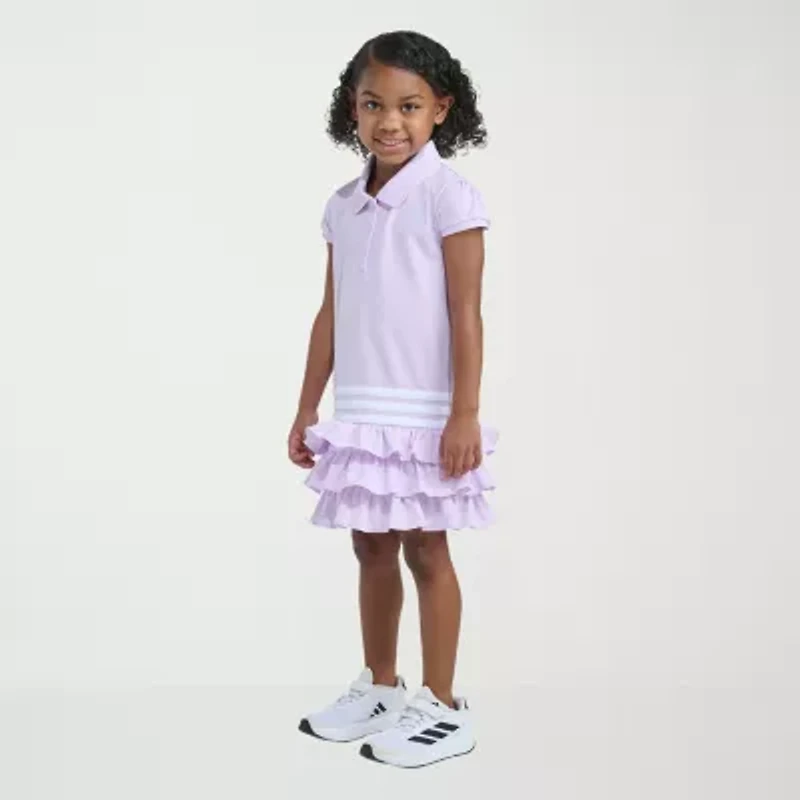 adidas Little Girls Short Sleeve T-Shirt Dress