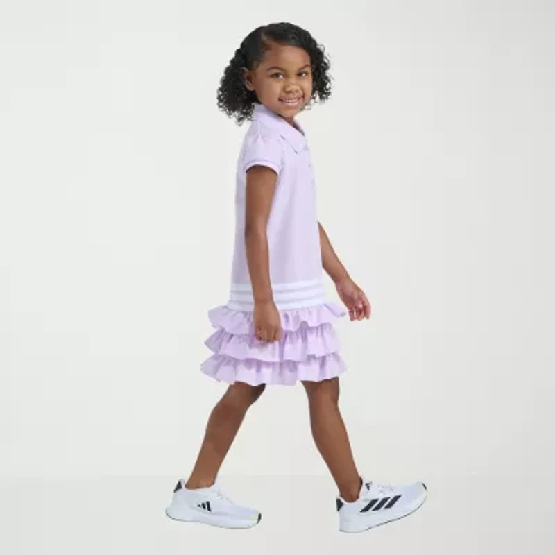 adidas Little Girls Short Sleeve T-Shirt Dress