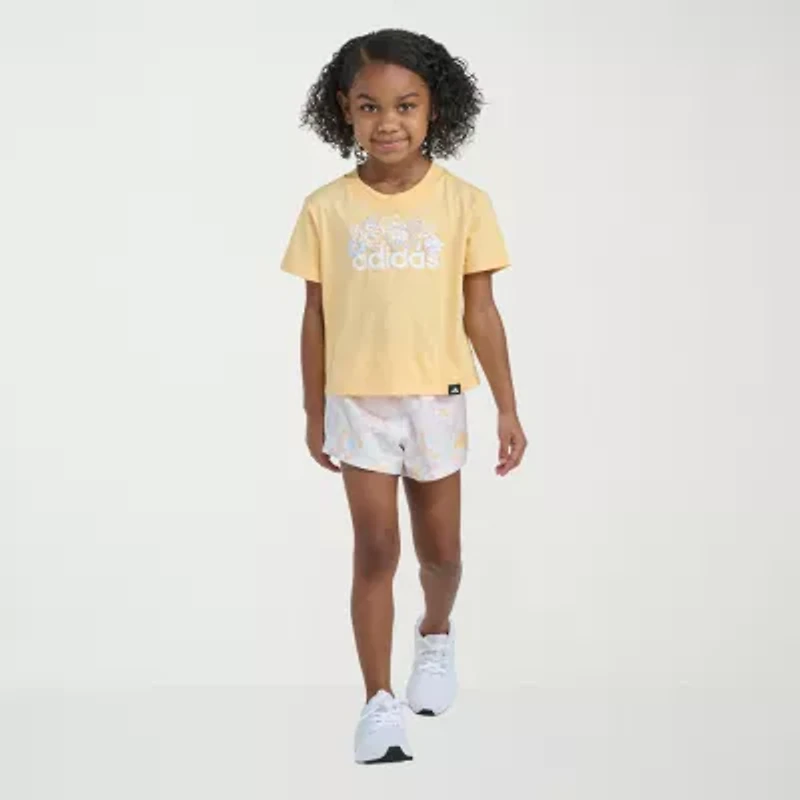 adidas Little Girls 2-pc. Short Set