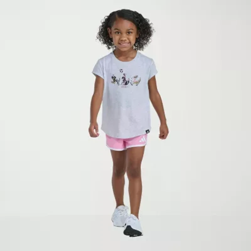 adidas Little Girls 2-pc. Short Set