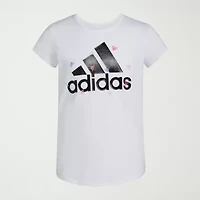 adidas Big Kid Girls Crew Neck Short Sleeve Regular Fit Graphic T-Shirt
