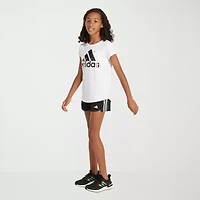 adidas Big Kid Girls Crew Neck Short Sleeve Regular Fit Graphic T-Shirt