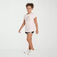 adidas Big Kid Girls Crew Neck Short Sleeve Regular Fit Graphic T-Shirt