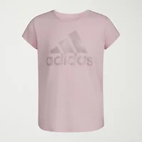 adidas Big Kid Girls Crew Neck Short Sleeve Regular Fit Graphic T-Shirt