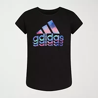 adidas Big Kid Girls Crew Neck Short Sleeve Regular Fit Graphic T-Shirt
