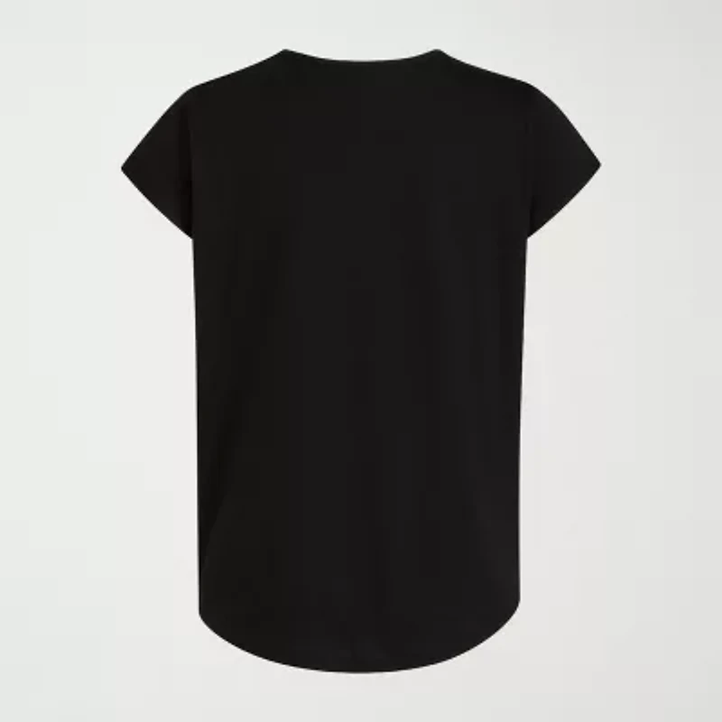 adidas Big Kid Girls Crew Neck Short Sleeve Regular Fit Graphic T-Shirt