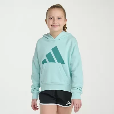 adidas Big Kid Girls Long Sleeve Fleece Active Hoodie